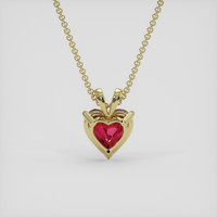 1.88 Ct. Ruby Pendant, 18K Yellow Gold 4