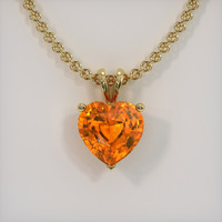 5.03 Ct. Sapphire Pendant, 18K Yellow Gold 1