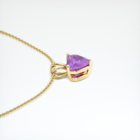 0.67 Ct. Purple Sapphire Pendant, 18K Yellow Gold 3