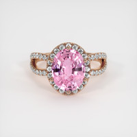 3.06 Ct. Sapphire Ring, 14K Rose Gold 1