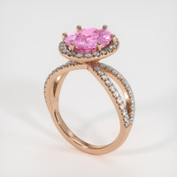3.06 Ct. Sapphire Ring, 14K Rose Gold 2