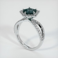 1.66 Ct. Sapphire Ring, 14K White Gold 2