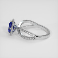 1.11 Ct. Blue Sapphire Ring, 14K White Gold 4