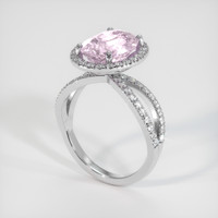 4.59 Ct. Pink Sapphire Ring, 14K White Gold 2