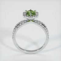 0.76 Ct. Yellowish Green Sapphire Ring, 14K White Gold 3