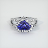 2.41 Ct. Sapphire Ring, 18K White Gold 1