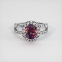 1.52 Ct. Bi Color Sapphire Ring, 18K White Gold 1