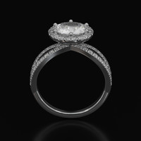 1.94 Ct. White Sapphire Ring, 18K White Gold 3