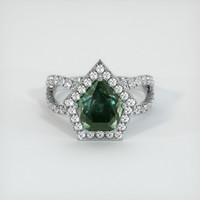 3.44 Ct. Sapphire Ring, 18K White Gold 1