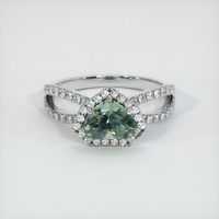 1.20 Ct. Sapphire Ring, 18K White Gold 1