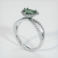 1.20 Ct. Sapphire Ring, 18K White Gold 2