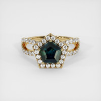 1.66 Ct. Sapphire Ring, 14K Yellow Gold 1