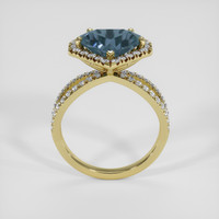 3.44 Ct. Greyish Blue Sapphire Ring, 14K Yellow Gold 3