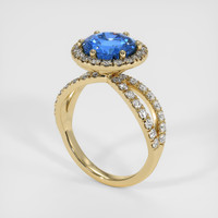 2.56 Ct. Sapphire Ring, 14K Yellow Gold 2