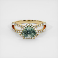 1.20 Ct. Sapphire Ring, 14K Yellow Gold 1