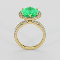4.85 Ct. Emerald Ring, 18K Yellow Gold 3