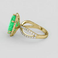 4.85 Ct. Emerald Ring, 18K Yellow Gold 4