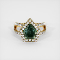 3.44 Ct. Sapphire Ring, 18K Yellow Gold 1