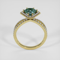 2.17 Ct. Greenish Blue Sapphire Ring, 18K Yellow Gold 3