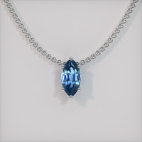 0.86 Ct. Sapphire Pendant, Platinum 950 1