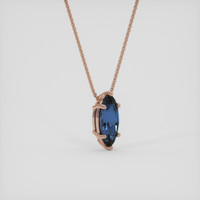1.76 Ct. Blue Sapphire Pendant, 14K Rose Gold 2