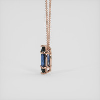 1.76 Ct. Blue Sapphire Pendant, 14K Rose Gold 3