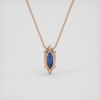 1.76 Ct. Blue Sapphire Pendant, 14K Rose Gold 4