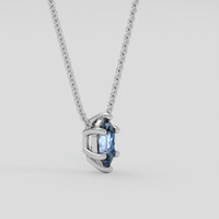 0.25 Ct. Greyish Blue Sapphire Pendant, Silver 2