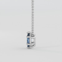 0.25 Ct. Greyish Blue Sapphire Pendant, Silver 3
