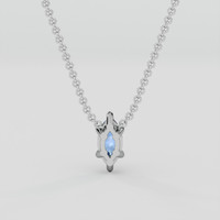 0.25 Ct. Greyish Blue Sapphire Pendant, Silver 4