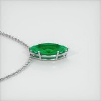 2.97 Ct. Emerald  Pendant - 18K White Gold