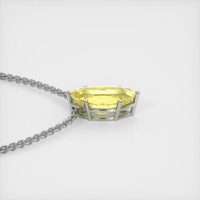 3.96 Ct. Yellow Sapphire Pendant, 18K White Gold 3