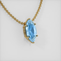 3.89 Ct. Gemstone Pendant, 14K Yellow Gold 2