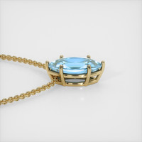 3.89 Ct. Gemstone Pendant, 14K Yellow Gold 3