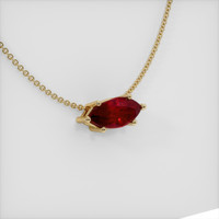 0.58 Ct. Ruby Pendant, 14K Yellow Gold 2