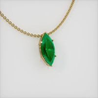 2.97 Ct. Emerald Pendant, 18K Yellow Gold 2
