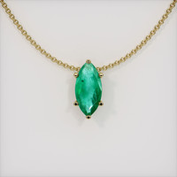0.48 Ct. Emerald  Pendant - 18K Yellow Gold
