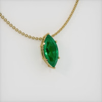 1.17 Ct. Emerald  Pendant - 18K Yellow Gold