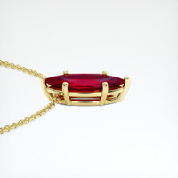 1.39 Ct. Ruby Pendant, 18K Yellow Gold 3