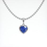 0.55 Ct. Blue Sapphire Pendant, Platinum 950 1