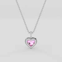 2.15 Ct. Pink Spinel Pendant, Silver 4