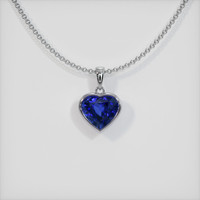 4.02 Ct. Sapphire Pendant, 14K White Gold 1