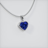 4.02 Ct. Sapphire Pendant, 14K White Gold 2