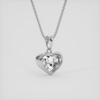 1.65 Ct. White Sapphire Pendant, 14K White Gold 2