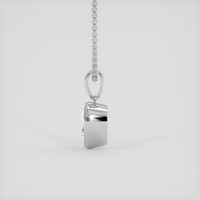 1.65 Ct. White Sapphire Pendant, 14K White Gold 3