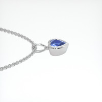 0.55 Ct. Sapphire Pendant, 14K White Gold 3