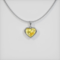3.55 Ct. Sapphire Pendant, 14K White Gold 1