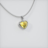3.55 Ct. Sapphire Pendant, 14K White Gold 2