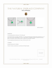 Emerald Pendant 1.97 Ct., 18K White Gold Appraisal