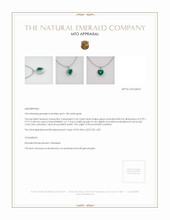Emerald Pendant 2.64 Ct., 18K White Gold Appraisal